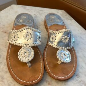 Jack Rogers Silver Sandals